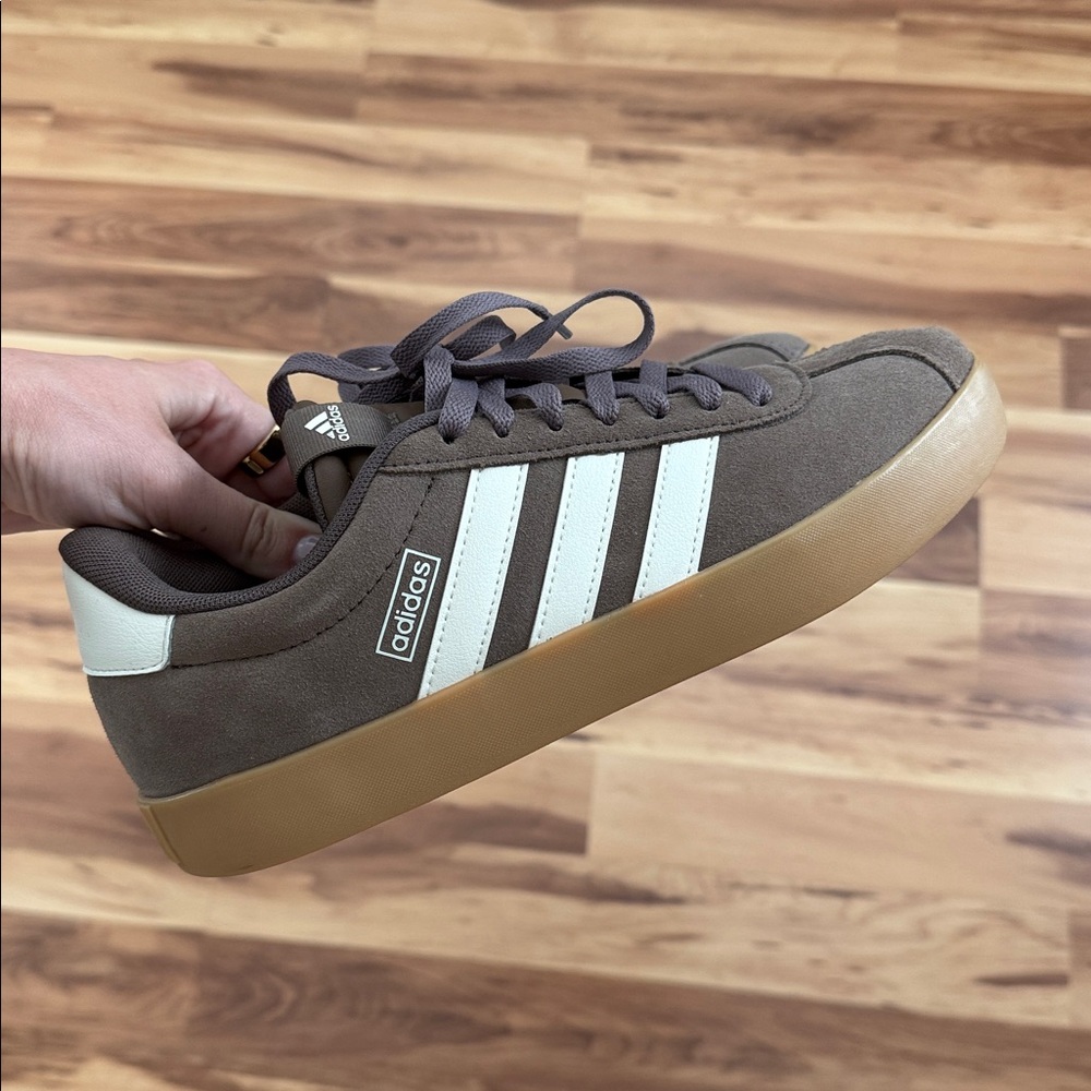 Adidas women’s Brown and White Sneakers